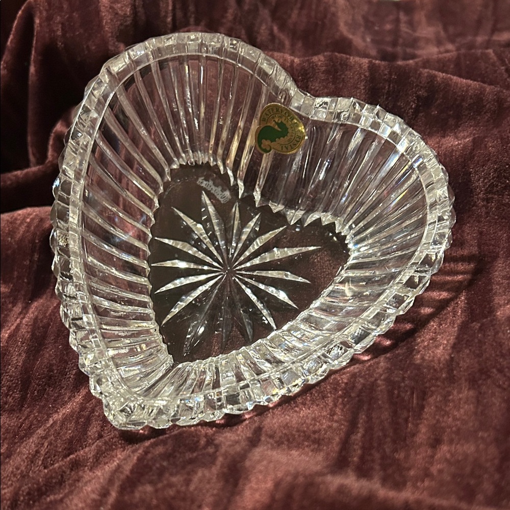 Vintage Waterford Crystal Heart-Shaped Dish
